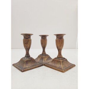 Vintage Brass Candlesticks -, Solid Brass Candle Holders, Sold together , Brass